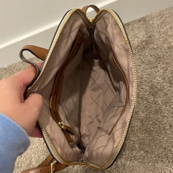 Michael Kors Cream and Brown Backpack - Picture 2 of 3